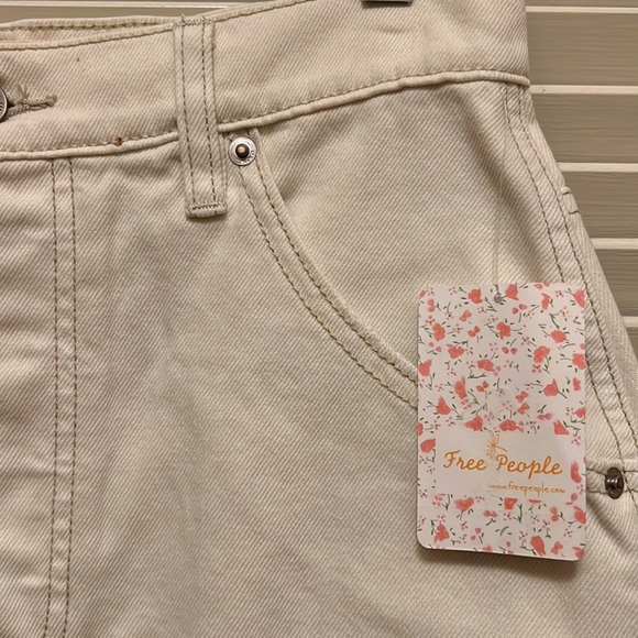 18. Free People Brea Cut off Skirt in Deco White - Picture 8 of 16